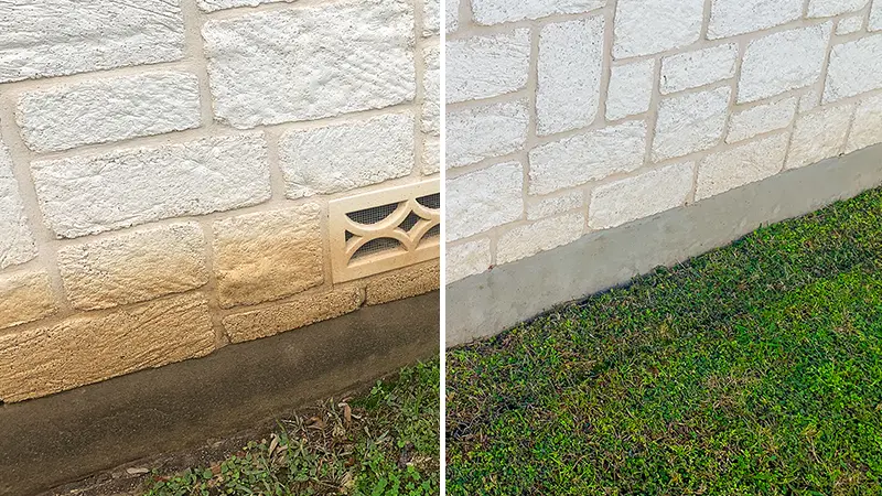 Before and after rust removal.