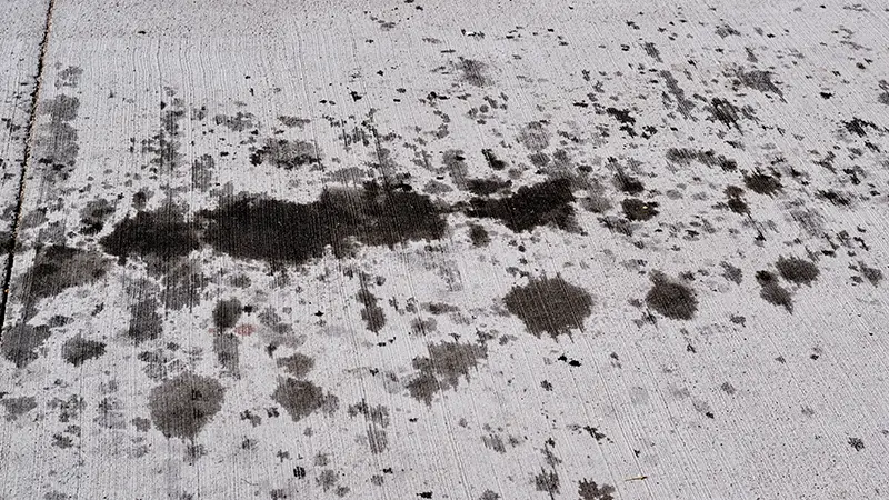Oil stain.
