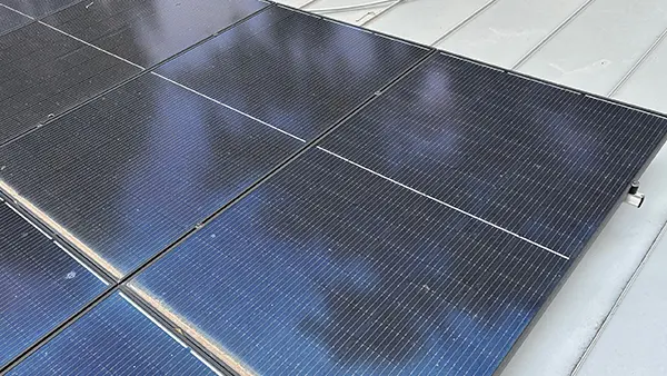 Dirty solar panels.