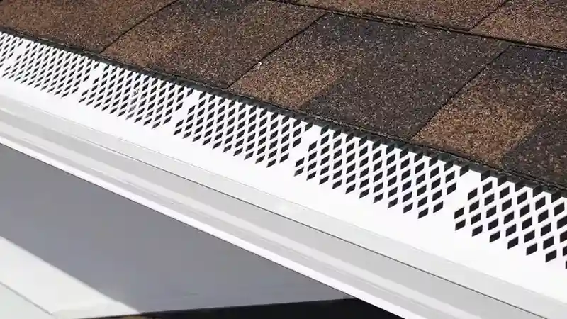 Vinyl gutter guards.