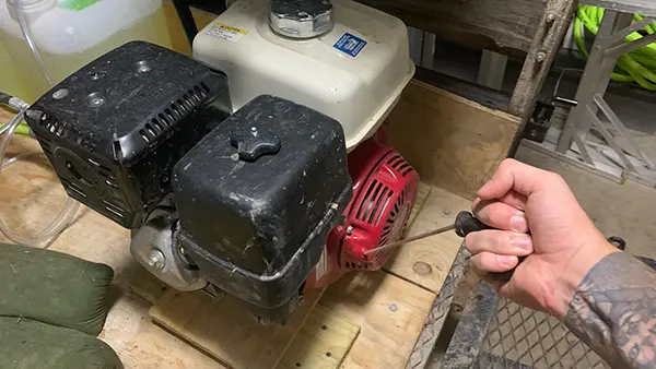 A gas pressure washer.