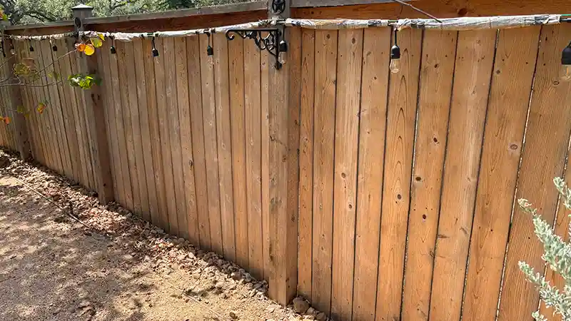 A dirty wooden fence.