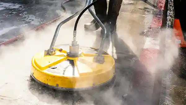 A hot water pressure washer.