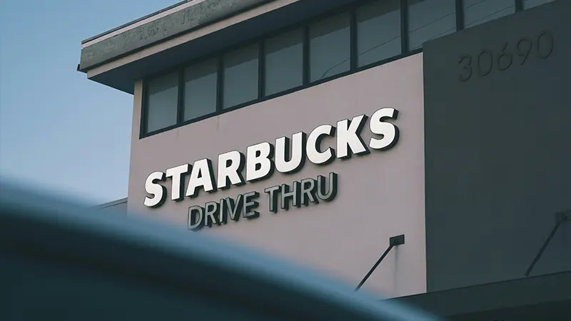 A Starbucks building.