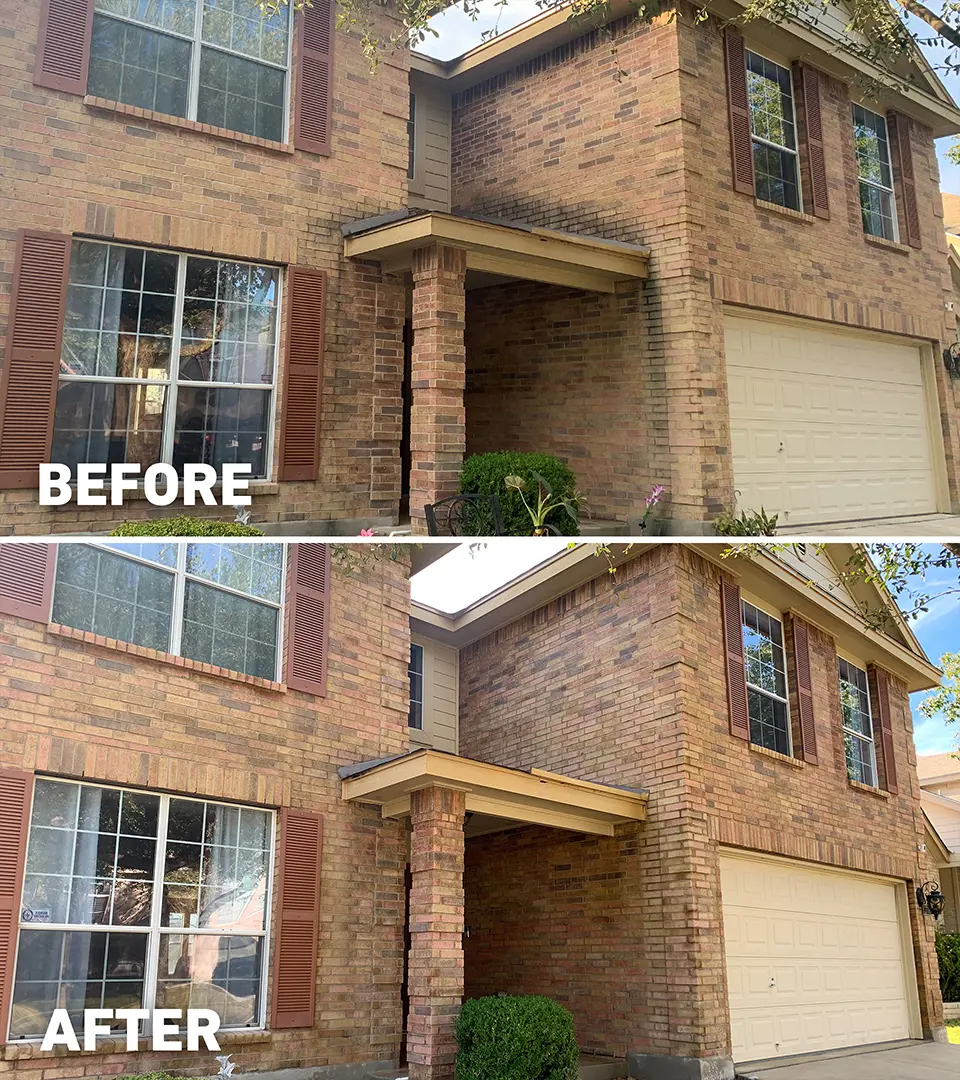 Before after house wash
