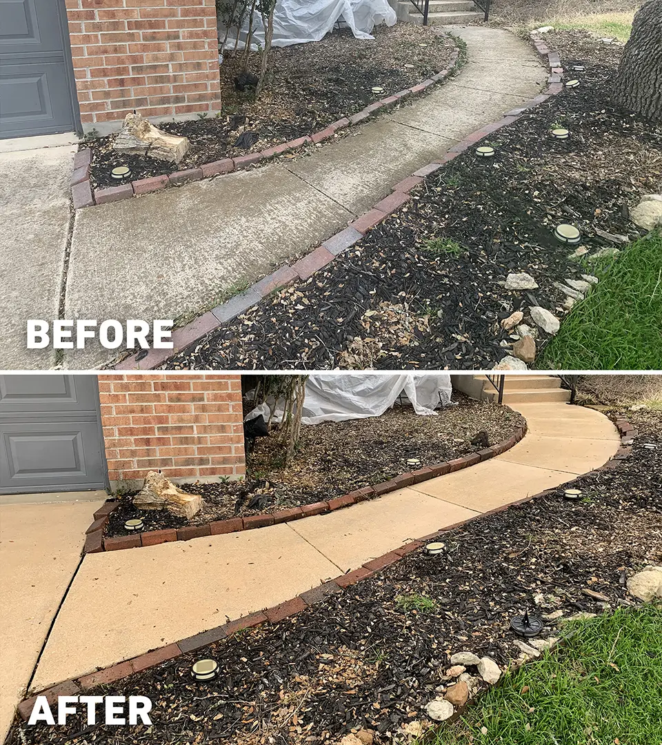 Before after walkway