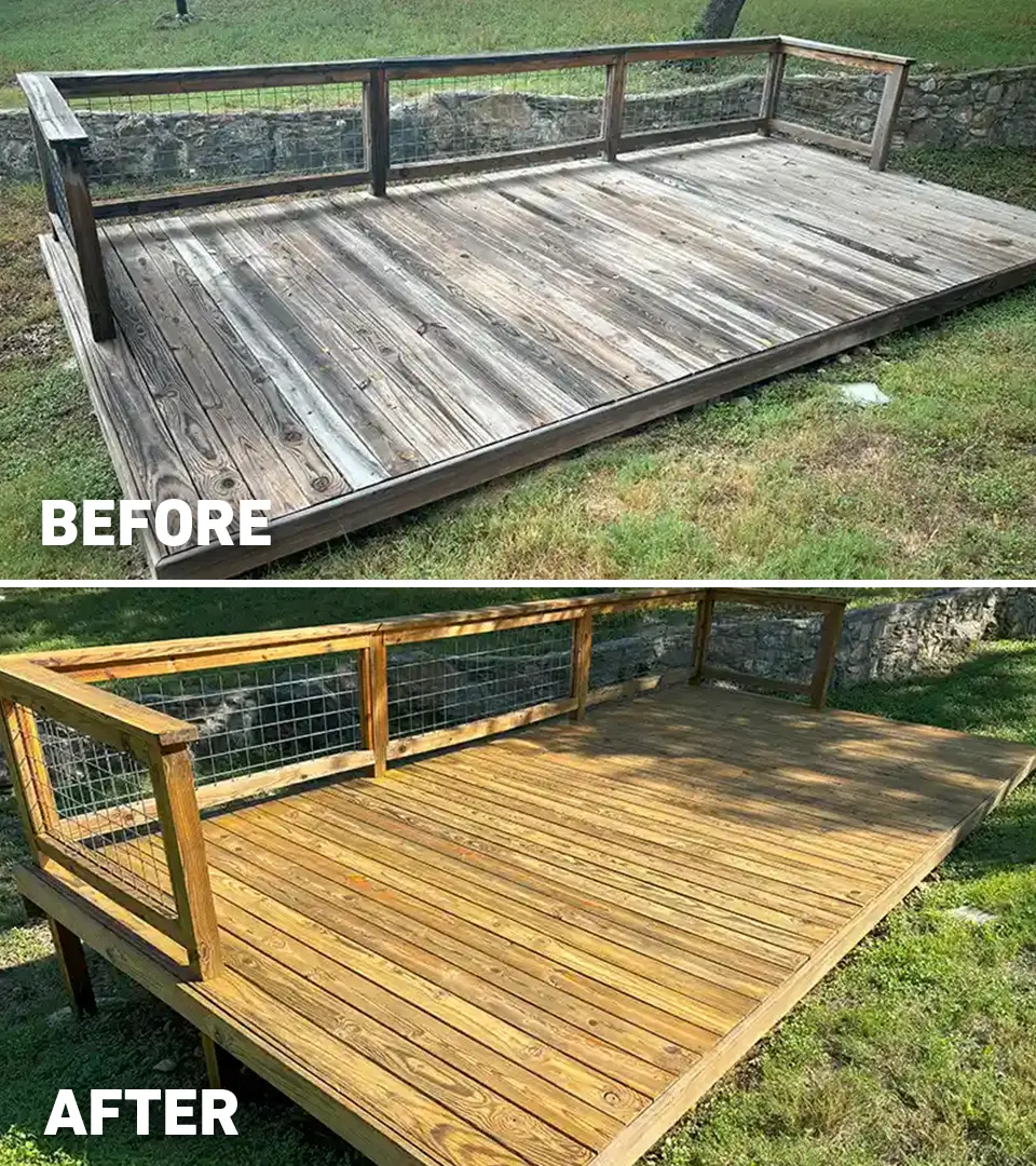 Before after deck