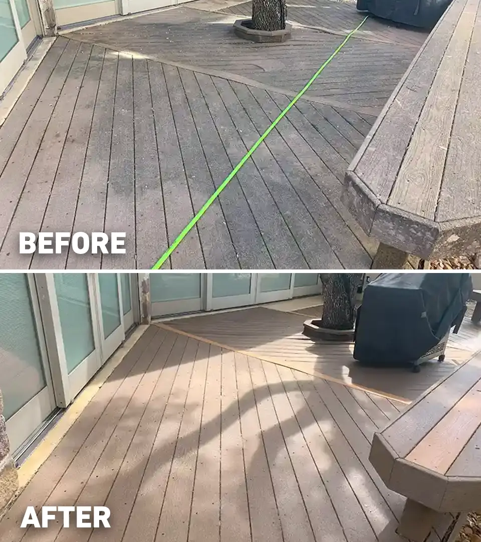 Before after trex deck
