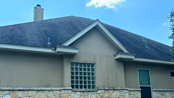 Dirty shingle roof