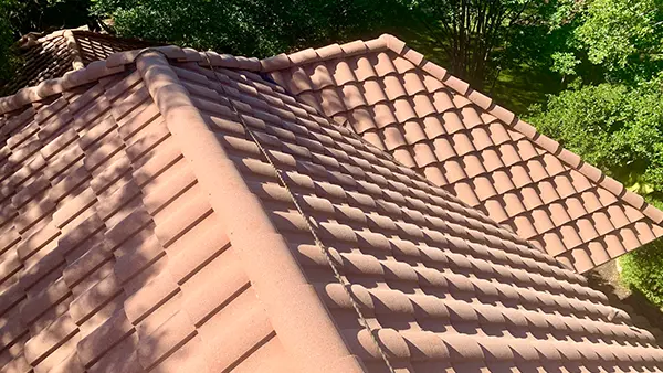 Clean tile roof