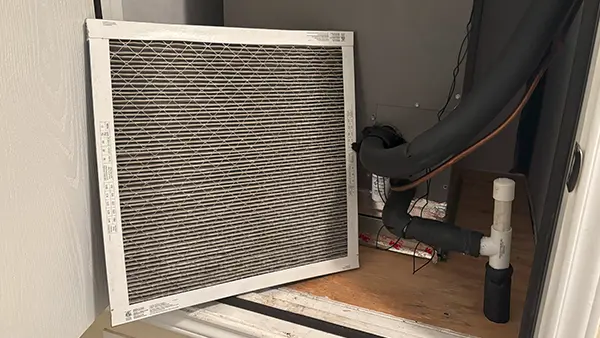 A dirty HVAC filter.