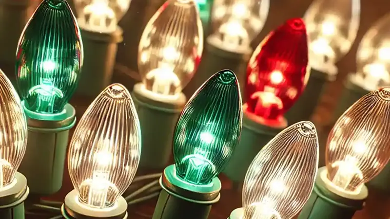 Multicolor Christmas lights.