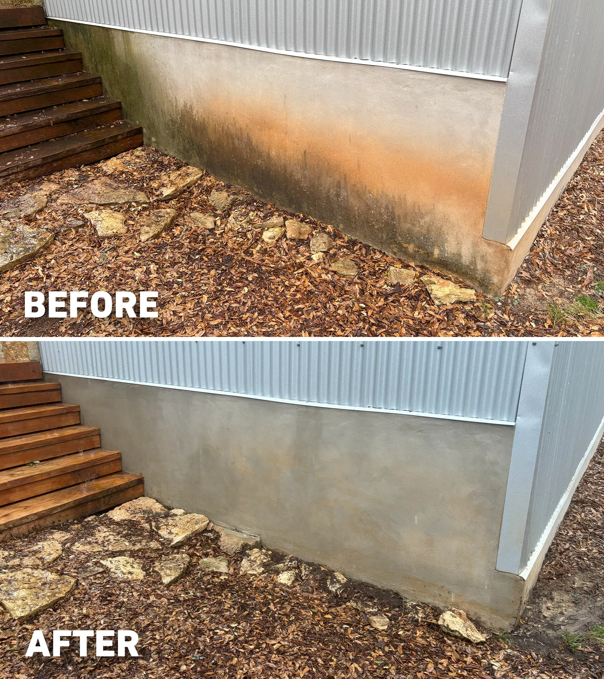 Before after algae removal
