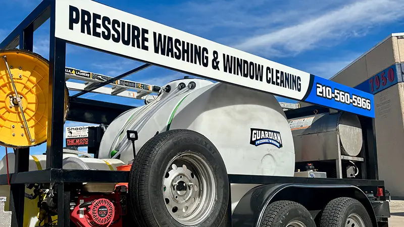 Guardian Pressure Washing side trailer decal.