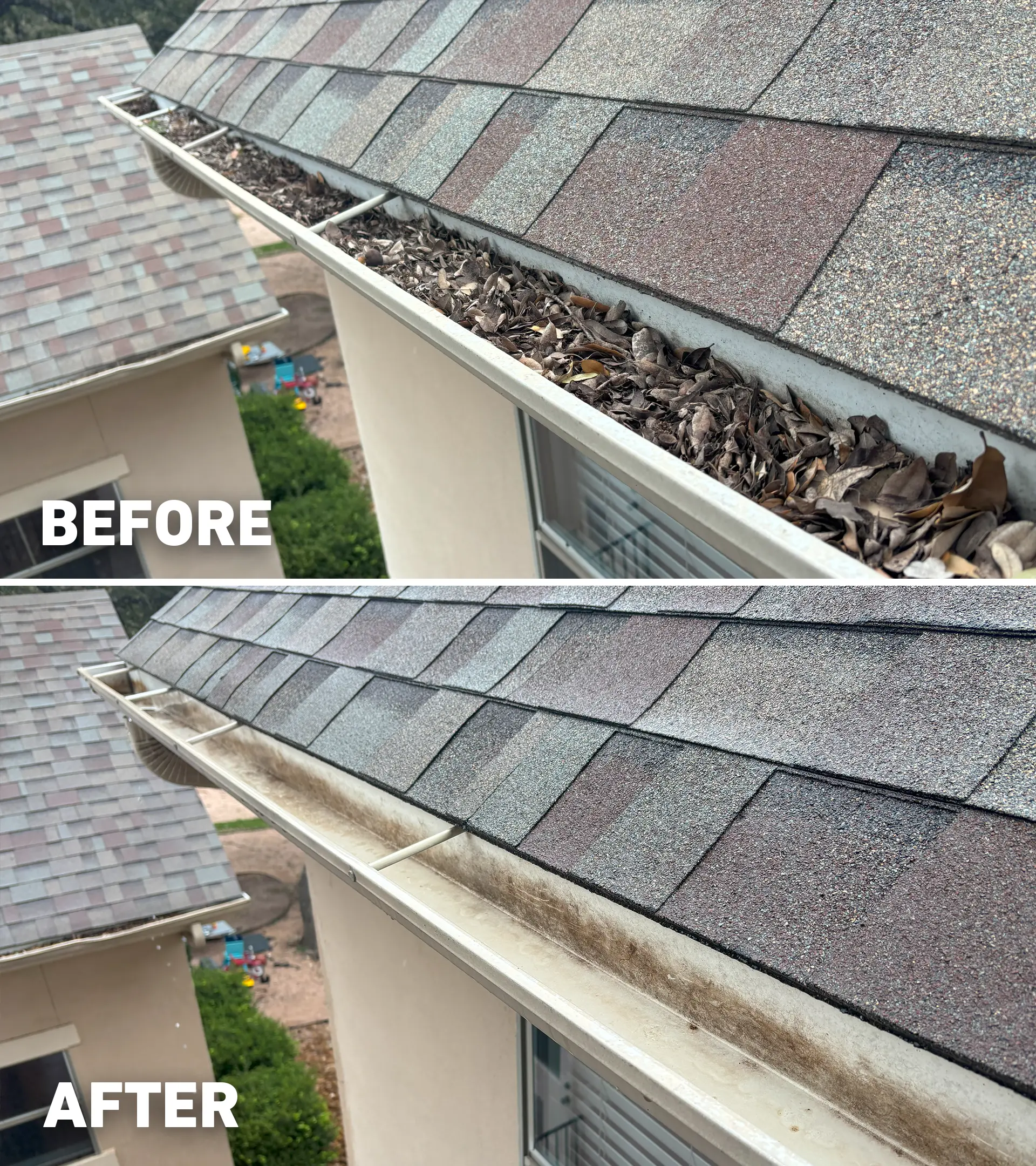 Before after high gutters