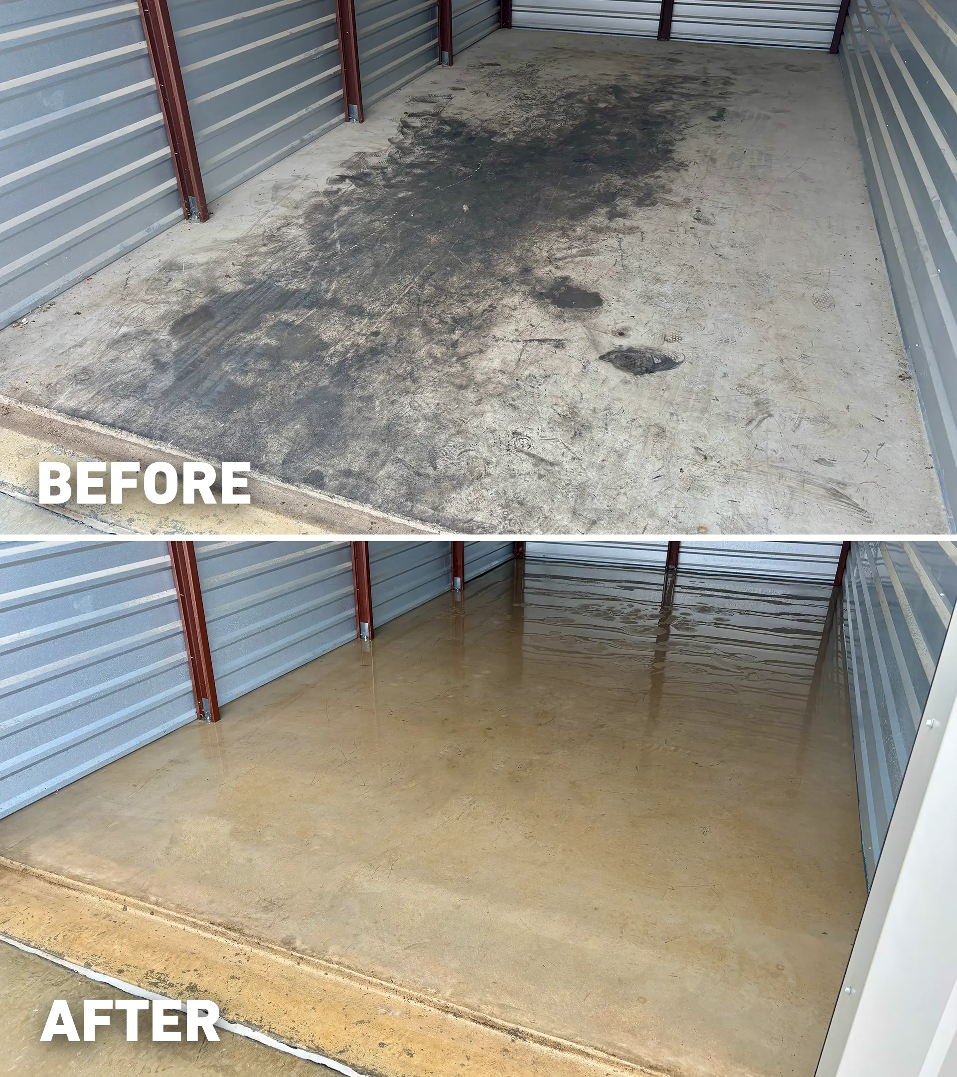 Oil spill before after